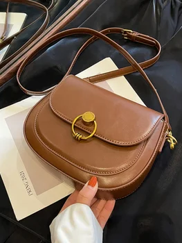  Висококачествена текстурная чанта в ретро стил за жени 2023, нова популярната чанта през рамо, модерен седельная чанта