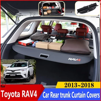  За Toyota RAV4 РАВ 4 MK4 XA40 2013 ~ 2018 2015 Луксозен Багажника на Колата, Завеса За Багаж, Багаж Седалките, Анти-подглядывающие Автомобилни Аксесоари