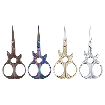  Ножици от неръждаема стомана във формата на винтажной китари, най-качествени ножици за бродерия, шивашки принадлежности и аксесоари, ножици за бродиране