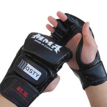  Боксови ръкавици на полпальца, мъжки, възрастни, детски, за битки с професионален юмрук на UFC, за тренировки по ММА ръкавици с чували с пясък, Luta