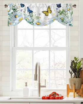  Акварельное цвете, растение, Пеперуда, душ Завеса на прозореца, Хол, Кухненски шкаф, Престилката, Корниз, Джобен балдахин