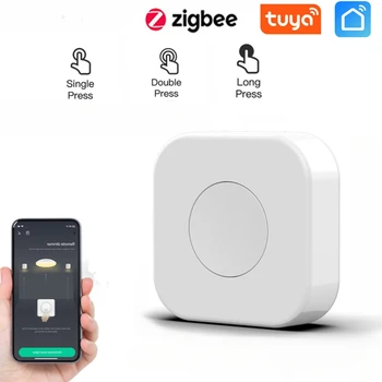  Sasha Smart ZigBee Scene Switch Безжични мини-бутон ключове с възможност за свързване на няколко сцени в едно докосване, управление работи с приложение Smart Life