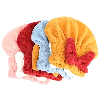  Суперабсорбирующее кърпа за мокри косата, Qrying Dry Head Wrap от микрофибър за полотенцесушителя за коса