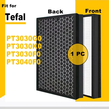  Заменяеми Филтър 2 в 1 от HEPA и Активен Въглен XD6230 За Пречистване на Въздуха Tefal PT3030G0 PT3030K0 PT3030F0 PT3040F0