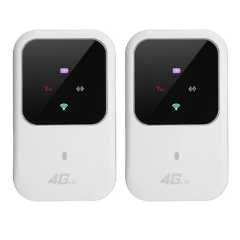 2X Портативен рутер LTE 4G WIFI точка за достъп на мобилен широколентов достъп, 150 Mbit/s, СИМ-карта, отключени Wifi модем, безжичен рутер 2.4 G