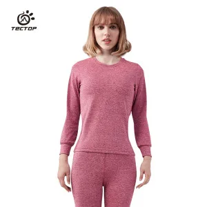  tectop открит на женската есенно-зимния комплект термобелья с глоба еластичност, ультралегкая ультратонкая пижами, комплект ски бельо