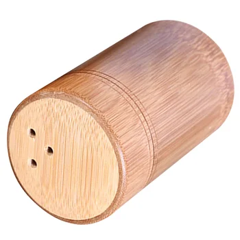  Диспенсер С дървена тапицерия, Багажник за съхранение, Ретро титуляр за клечки за зъби, Бамбук, за домашна употреба, Дървесен материал