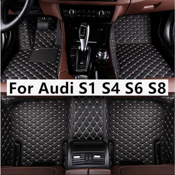  Автомобилни постелки за поръчка на 2018 година на издаване Audi S1 S4 S6 S8 Автомобилни килими за краката Аксесоари Coche