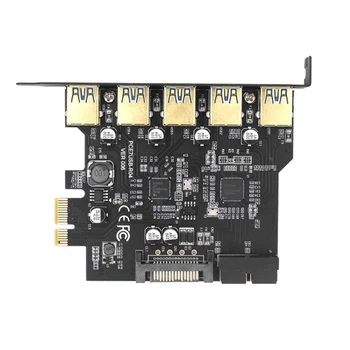  Високоскоростна карта за разширяване на USB3.0 в подкрепа на 5 пристанища Интерфейса PCIE 1X 4X, 8X 16X