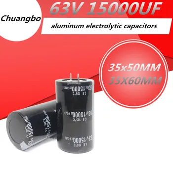  2 елемента-5шт 63V15000UF алуминиеви електролитни кондензатори с високо качество 63V 15000UF 35x50 35X60 ММ