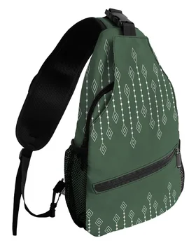  Женски отличителни чанти с бриллиантово-зелен дизайн впечатлява със своя бохемски стил, водоустойчив мъжки спортни чанти, чанта през рамо с едно рамо