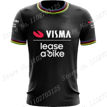  Тениска Jumbo Visma 2024 под наем Велосипедна майк CAMISETA Мъжка лятна градинска ежедневни облекла за технически тренировки