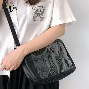  Чанта през рамо за ученици, японски чанти от изкуствена кожа, Прозрачни Дамски чанти Itabag, новост 2024 г., чанта Ita, Кожена чанта Bolso