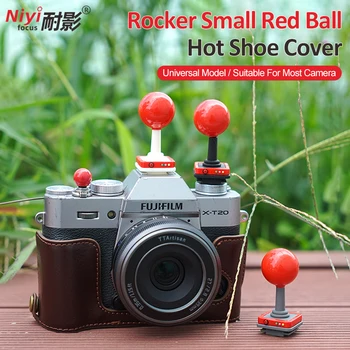  Калъф За Топла Башмака Камера Creative Red Ball Hotshoe Anti-Dust Protect Осп за Fuji Leica Canon, Nikon, Sony DSLR SLR Камера Студена Обувки