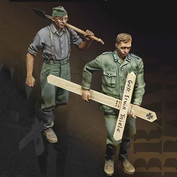  Фигурка от смола 1/35 modern man crew включва 2 стендовые модели в разглобено формата и неокрашенный комплект за монтаж на фигури