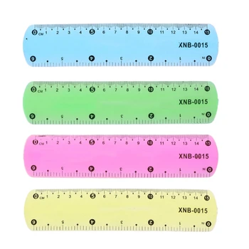  Детска измерване на мека линия за студенти, прозрачни канцеларски 15 см