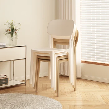  Табуретка в скандинавски стил, както и сгъваеми шезлонги за домашна употреба, преносим стол, модерен минималистичен стол с облегалка, от пластмасов стол