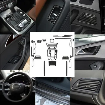 Тампон върху арматурното табло и централната конзола на колата Стикер от карбон за Audi A6 A7 2012-2018 Аксесоари за интериора