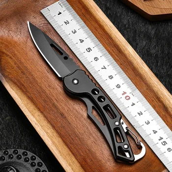  Сгъваем нож от неръждаема стомана EDC, ръчен нож за ключове, Многофункционален джобен нож, инструмент за доставка