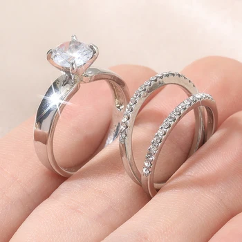  3 бр./компл., Набор от женски пръстени, Нови пръстени в стил бохо, Открити Сребърни пръстени, имитация на перли, аксесоари за пръстите.