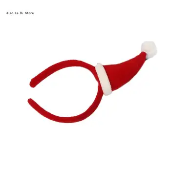  Коледна Прическа Червената Превръзка На главата Коледни Аксесоари шапки за деца и възрастни XXFD