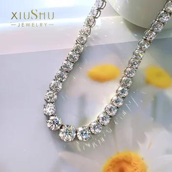  Модерен луксозен комплект диамантени бижута от сребро 925 проба с высокоуглеродистыми диаманти за банкет в луксозен стил