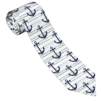  Морската Тъмно сини Мъжки Женски вратовръзка от тънък полиестер, с тесни ивици 8 см, тай-котва за мъжки аксесоари, офис