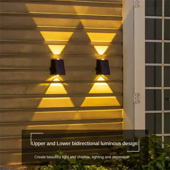  Слънчев, с монтиран на стената лампа с светящимся дизайн, а не който се страхува от вятър, дъжд и могат да бъдат използвани в нормален режим, лека нощ, многофункционални led светлини