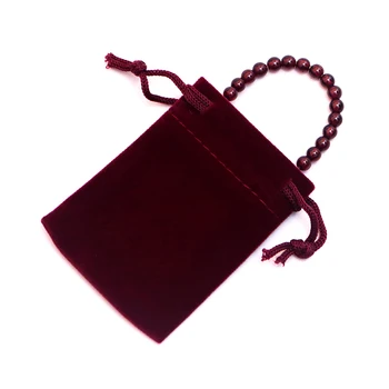  висококачествени кадифе бижута чанта от съвсем малък калъф за Коледен подарък орнамент козметично колие гривна трева колошение нефрит съхранение