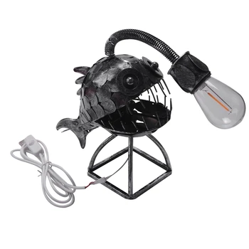  Лампа Angler Fish, USB Акумулаторна Тенис на Метална Лампа, Ръчна изработка, Украса за дома и всекидневна