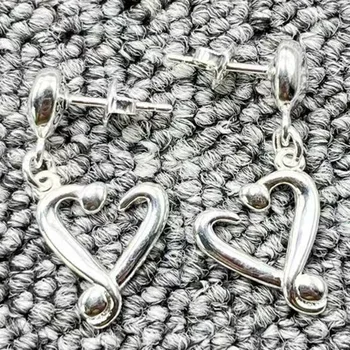  2023 Unode50 Изискани Модни обеци от сребро проба 925 с покритие покритие с неправилна форма, във формата на сърце, жена романтичен подарък за празника