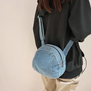  Висококачествена холщовая деним малка чанта, дамска чанта през рамо, нова младежка студентска чанта 2023, пролетни дамски чанти през рамо Bolso Mujer