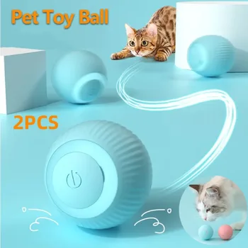  Малки умни играчки за котки с топката, автоматични търкаля електрически играчки за котки, обучение самодвижущихся котенков, играчки за игра на закрито