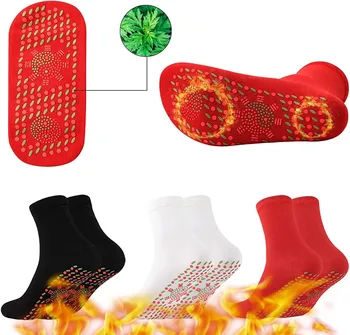  Самонагревающиеся магнитни чорапи за жени, мъжки чорапи с самонагревом, туристически магнитотерапевтические удобни зимни масаж топли чорапи Pression
