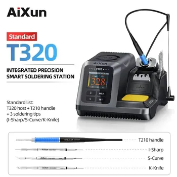  AIXUN T320 Интегрирана Прецизна Интелектуална Поялната Станция С Дръжка T245 T210 Уши За Паяльника 2,4-инчов IPS HD Дисплей