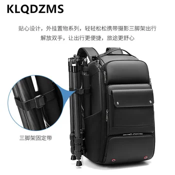  KLQDZMS Висококачествен раница, чанта за снимки с двойна употреба, мъжки бизнес пътна чанта от плат Оксфорд, водоустойчив училище раница за лаптоп