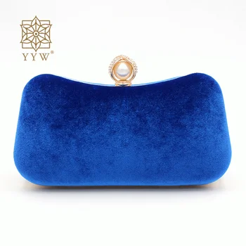  Луксозна дизайнерска чанта на Кралския син цвят, клатчи за жени, вечерни чанти от велур, блестящи страз, портмонета, клатч, Нова чанта на верига през рамо