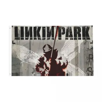 Linkinpark Рок Музика Флаг Външен Банер Украса от полиестер Двустранни Знамена 60x90 90x150 см
