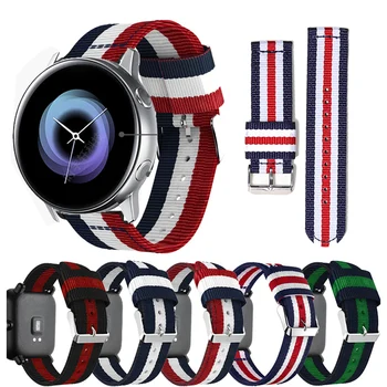  20 мм и Каишка за часовник Samsung Galaxy Watch 42 мм/Gear Sport / Galaxy watch 3 41 мм / Galaxy active 2 Active2 40 мм 44 мм Найлонов Ремък