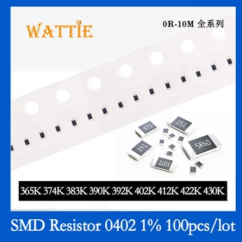  SMD резистор 0402 1% от 365 До 374 До 383 До 390 До 392 До 402 До 412 До 422 До 430 До 100 бр./лот микросхемные резистори 1/16 W 1.0 mm*0,5 мм