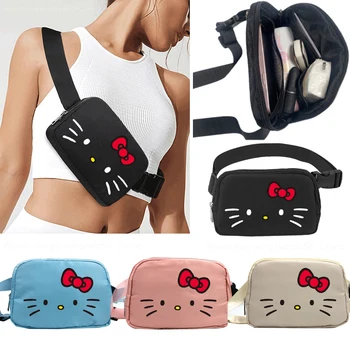  Поясная чанта Sanrio Hello Kitty, аниме Y2k, водоустойчиви дамски спортни чанти през рамо, мультяшная момиче, спортна чанта за мобилни телефони, подаръци