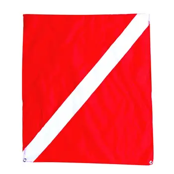  Найлонов флаг за гмуркане, червено-бяло знаме за гмуркане, маркер-банер 20x24 