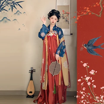  Женска пола Hanfu Spring Tang дължина до гърдите в китайски стил, пролетта пълен комплект в стил Best Friend
