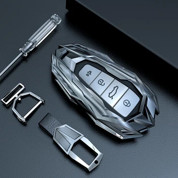  Калъф за Ключове От Кола във Формата На Броня От с сплав Geely Emgrand X7 EX7 Coolray 2019-2020 Atlas Boyue NL3 GT GC9 Borui Аксесоари
