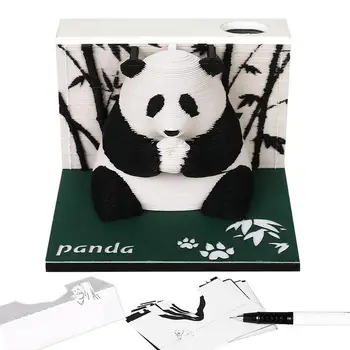 Panda Memo Pad 3D Панда Картонени Стикери За Бележки Декоративни Отрывные Изделия От Коледна Хартия, Изкуство, Дърворезба, Декорация на Работния Плот За Подарък