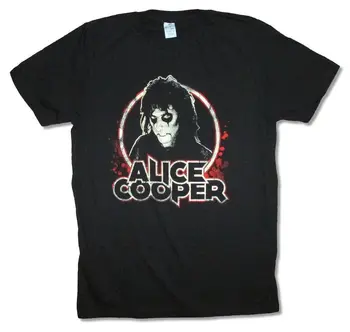  Алис Купър-Снимка с пръски кръв-X-Голяма черна тениска