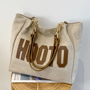  Дамски холщовая чанта през рамо от изкуствена кожа, дамска чанта, изработена от матова кожа, любими чанта за ежедневно пазаруване с бродерия, чанта-тоут от плътен памучен плат