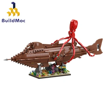  BuildMoc Лига Под вода Nautilus Подводница Строителни Блокове Unterseeboot Двадесет и Лодки на Кораба Тухли Играчки За Детски Подаръци