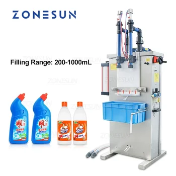  Машина за дозиране на агресивни течности ZONESUN ZS-YTCR2 с 2 дюзи, промишлена Напълно пневматична бутилка за спиртохимических продукти