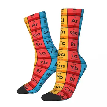 Happy мъжки чорапи в стил хип-хоп, ретро, Периодичната таблица на елементите, Harajuku, ново, подарък чорап за екипажа с принтом